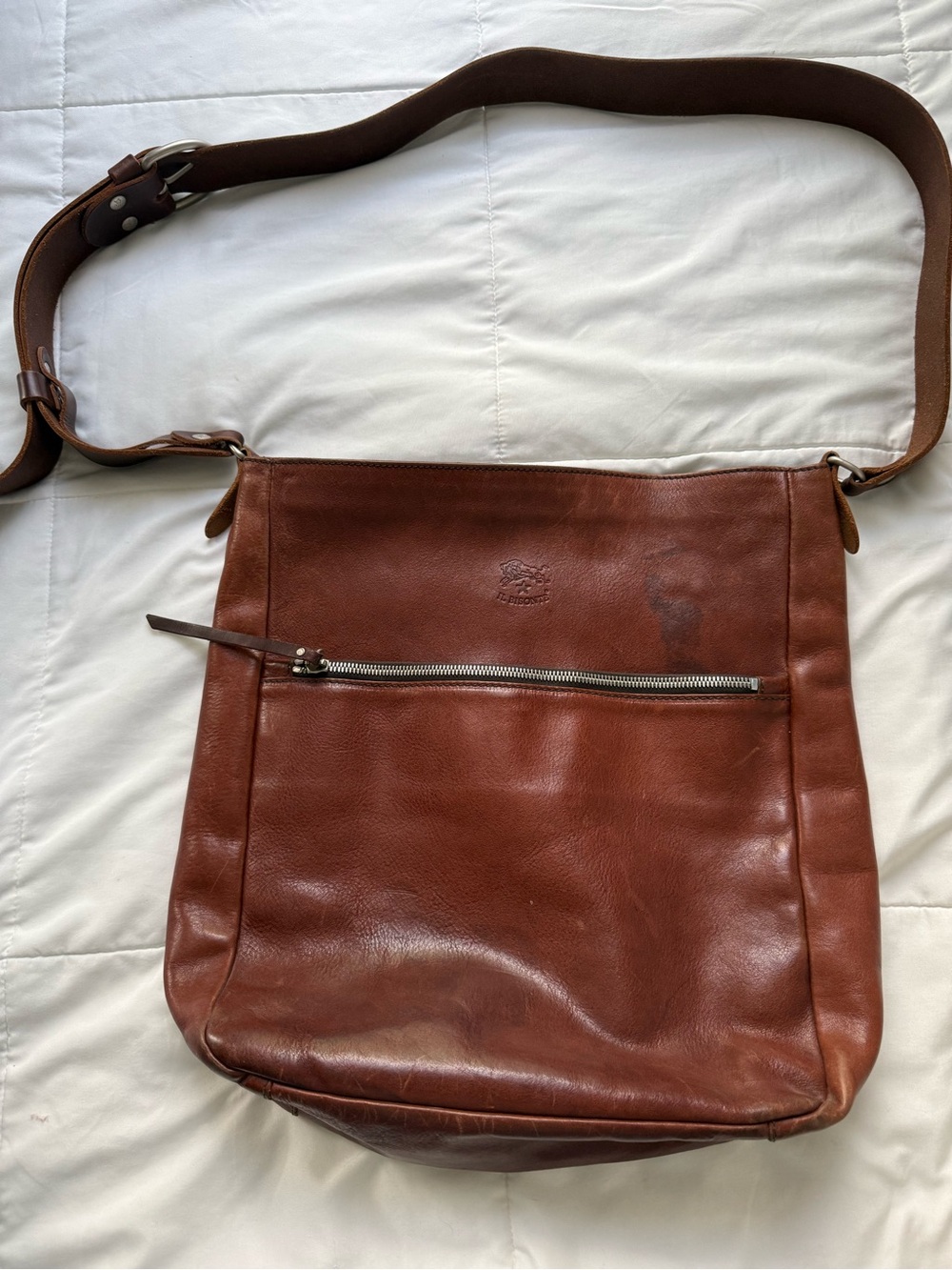 Il Bisonte Brown Crossbody large pocketbook bag